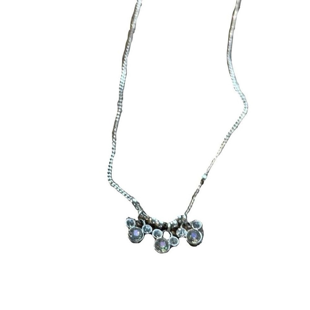 Crystal Mickey Head Shape Multi Charm Necklace Disney